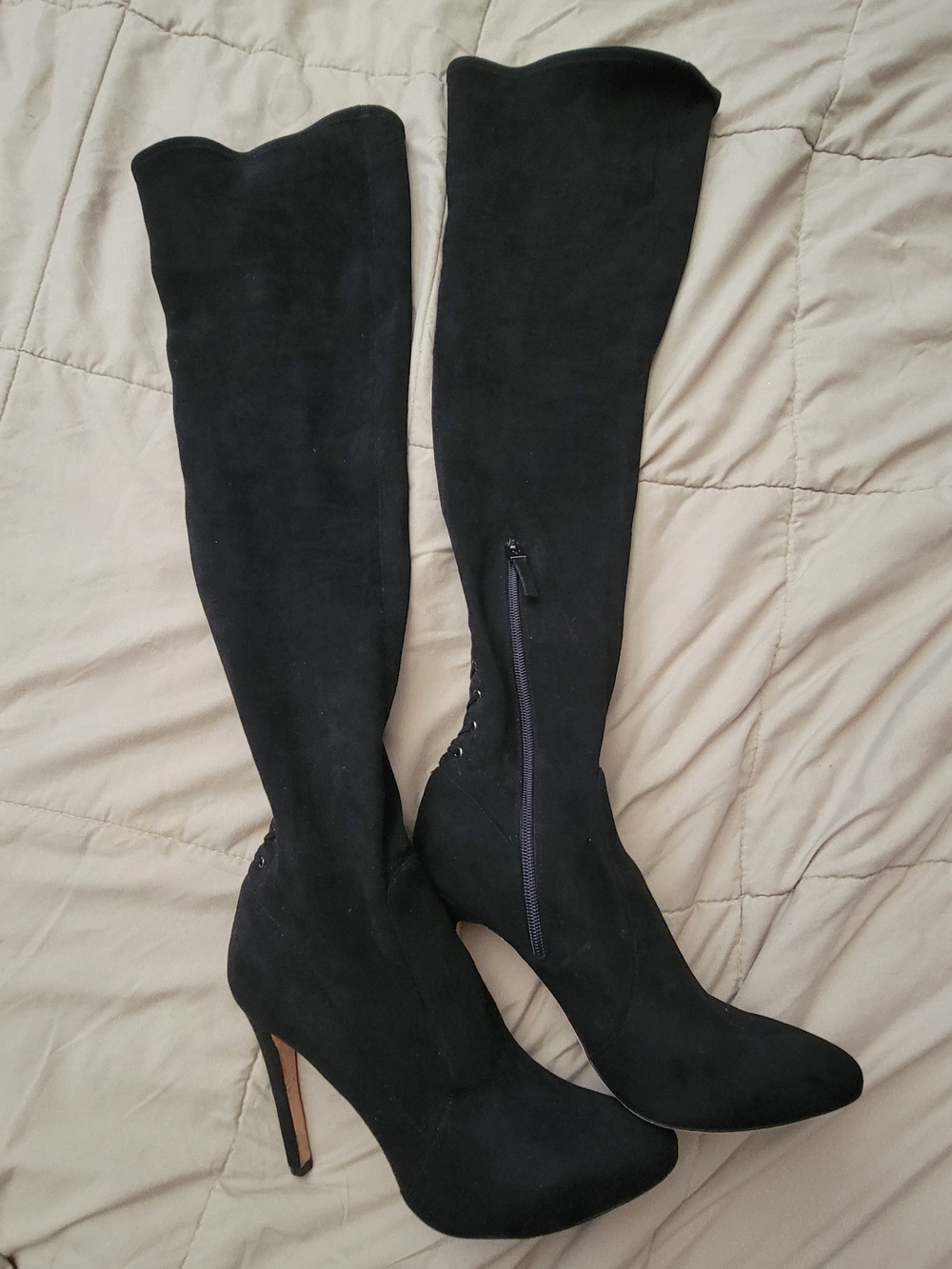 Marciano Black Over-the-Knee High Heel Boots
